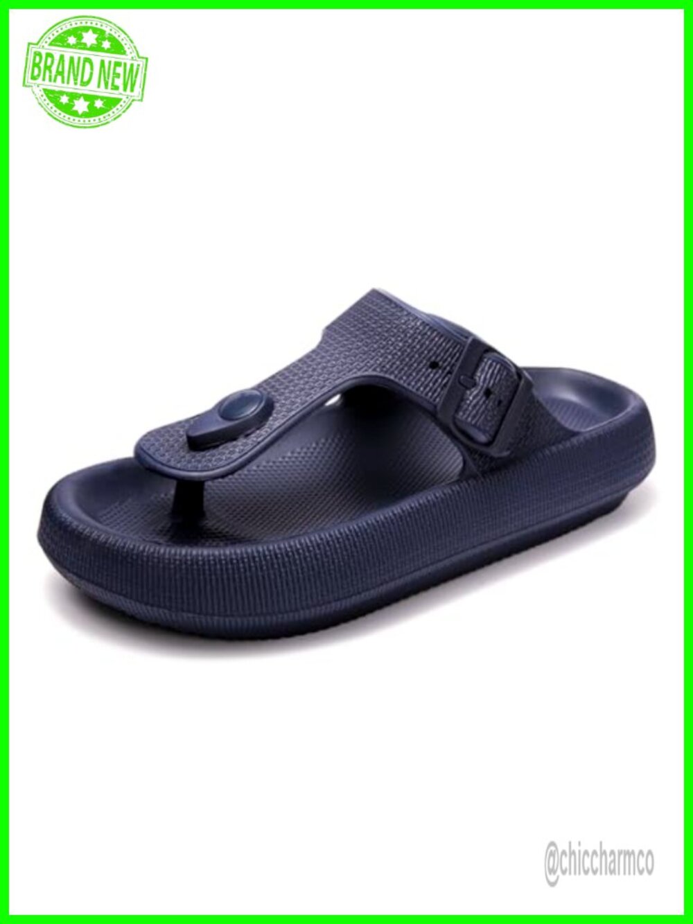 Adjustable Buckle EVA Thick-Soled Flip Flop Sandals